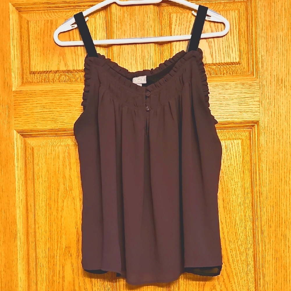 Converse One Star XL Silky Purple Cinched Camisole Tank Top W Velvet Straps
